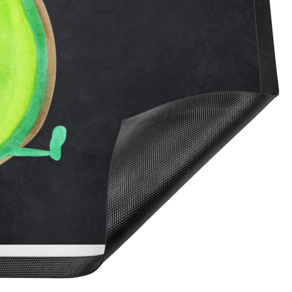 Fußmatte Avocado Happy Türvorleger, Schmutzmatte, Fußabtreter, Matte, Schmutzfänger, Fußabstreifer, Schmutzfangmatte, Türmatte, Motivfußmatte, Haustürmatte, Vorleger, Avocado, Veggie, Vegan, Gesund, Chaos