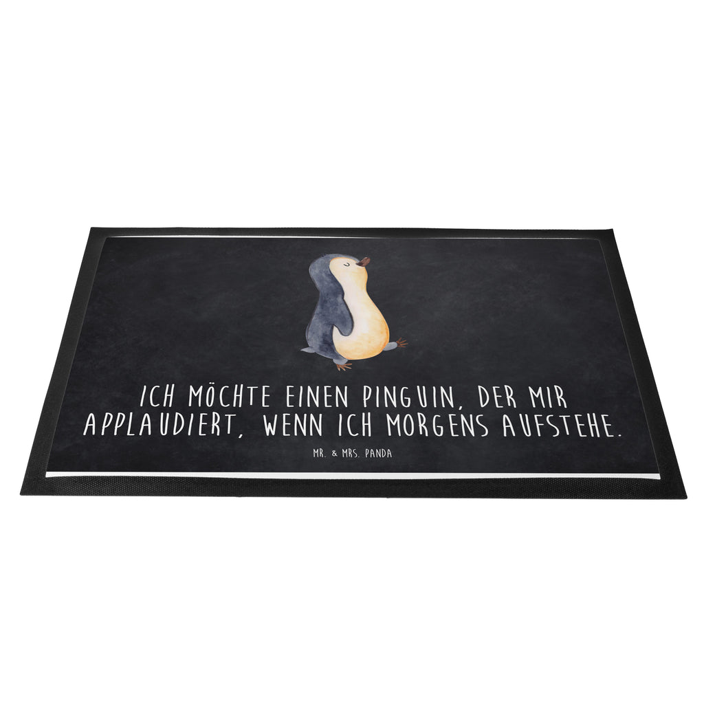 Fußmatte Pinguin marschierend Türvorleger, Schmutzmatte, Fußabtreter, Matte, Schmutzfänger, Fußabstreifer, Schmutzfangmatte, Türmatte, Motivfußmatte, Haustürmatte, Vorleger, Pinguin, Pinguine, Frühaufsteher, Langschläfer, Bruder, Schwester, Familie