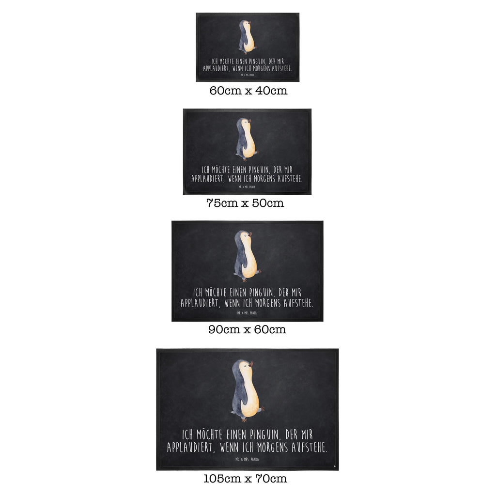 Fußmatte Pinguin marschierend Türvorleger, Schmutzmatte, Fußabtreter, Matte, Schmutzfänger, Fußabstreifer, Schmutzfangmatte, Türmatte, Motivfußmatte, Haustürmatte, Vorleger, Pinguin, Pinguine, Frühaufsteher, Langschläfer, Bruder, Schwester, Familie