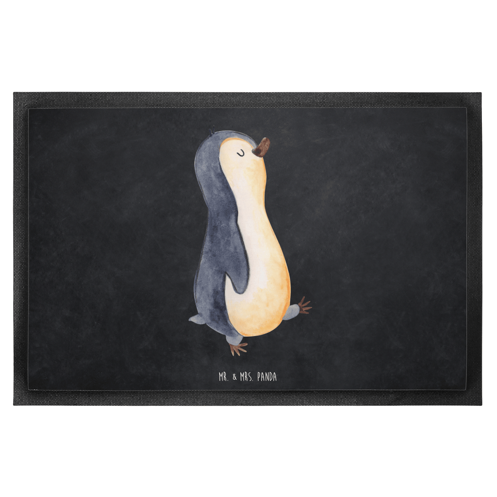 Fußmatte Pinguin marschierend Türvorleger, Schmutzmatte, Fußabtreter, Matte, Schmutzfänger, Fußabstreifer, Schmutzfangmatte, Türmatte, Motivfußmatte, Haustürmatte, Vorleger, Pinguin, Pinguine, Frühaufsteher, Langschläfer, Bruder, Schwester, Familie