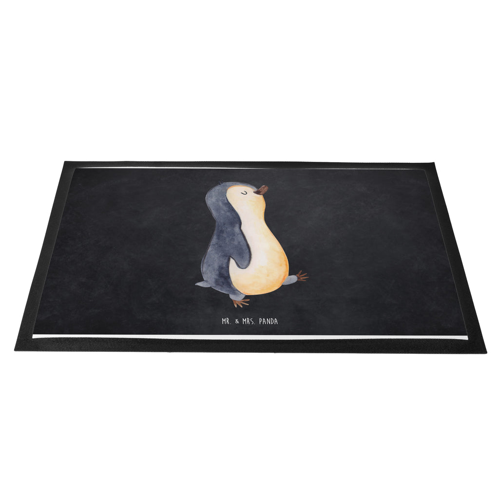 Fußmatte Pinguin marschierend Türvorleger, Schmutzmatte, Fußabtreter, Matte, Schmutzfänger, Fußabstreifer, Schmutzfangmatte, Türmatte, Motivfußmatte, Haustürmatte, Vorleger, Pinguin, Pinguine, Frühaufsteher, Langschläfer, Bruder, Schwester, Familie