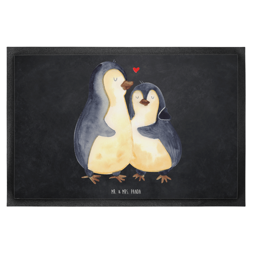 Fußmatte Pinguin umarmend Türvorleger, Schmutzmatte, Fußabtreter, Matte, Schmutzfänger, Fußabstreifer, Schmutzfangmatte, Türmatte, Motivfußmatte, Haustürmatte, Vorleger, Pinguin, Liebe, Liebespaar, Liebesbeweis, Liebesgeschenk, Verlobung, Jahrestag, Hochzeitstag, Hochzeit, Hochzeitsgeschenk