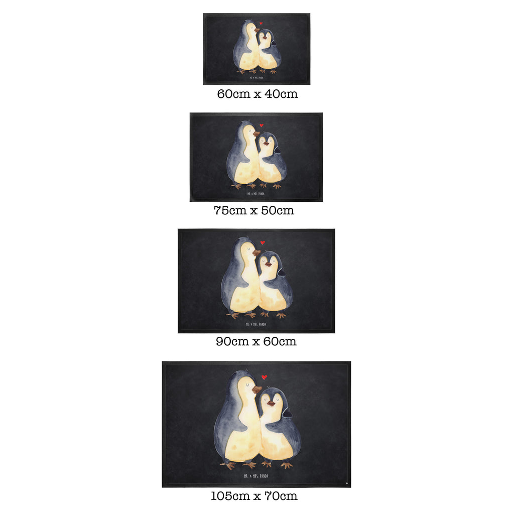 Fußmatte Pinguin umarmend Türvorleger, Schmutzmatte, Fußabtreter, Matte, Schmutzfänger, Fußabstreifer, Schmutzfangmatte, Türmatte, Motivfußmatte, Haustürmatte, Vorleger, Pinguin, Liebe, Liebespaar, Liebesbeweis, Liebesgeschenk, Verlobung, Jahrestag, Hochzeitstag, Hochzeit, Hochzeitsgeschenk