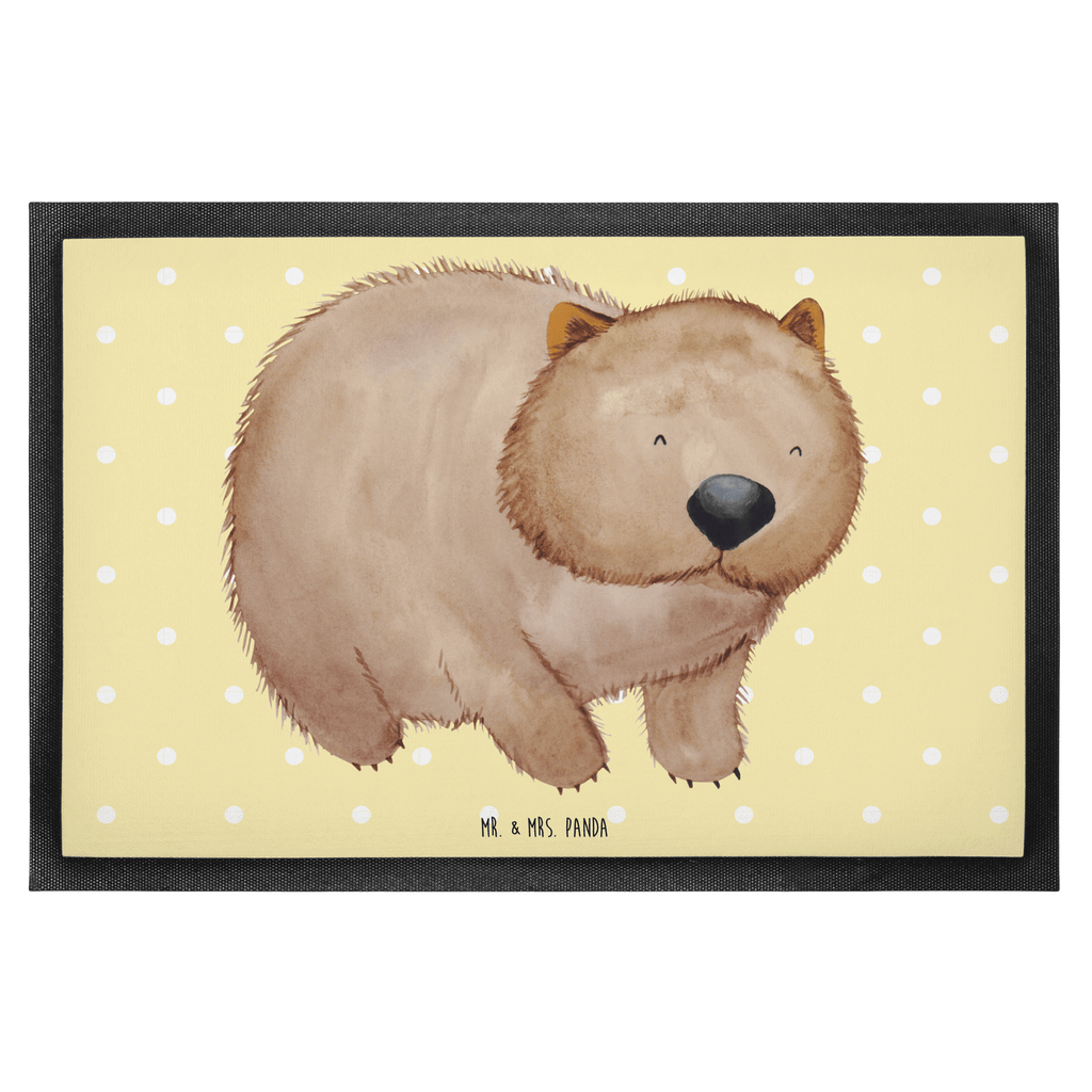 Fußmatte Wombat Türvorleger, Schmutzmatte, Fußabtreter, Matte, Schmutzfänger, Fußabstreifer, Schmutzfangmatte, Türmatte, Motivfußmatte, Haustürmatte, Vorleger, süße Tiermotive, gute Laune, lustige Sprüche, Tiere, Wombat, Das Leben ist schön, Motivation, Spruch, Australien