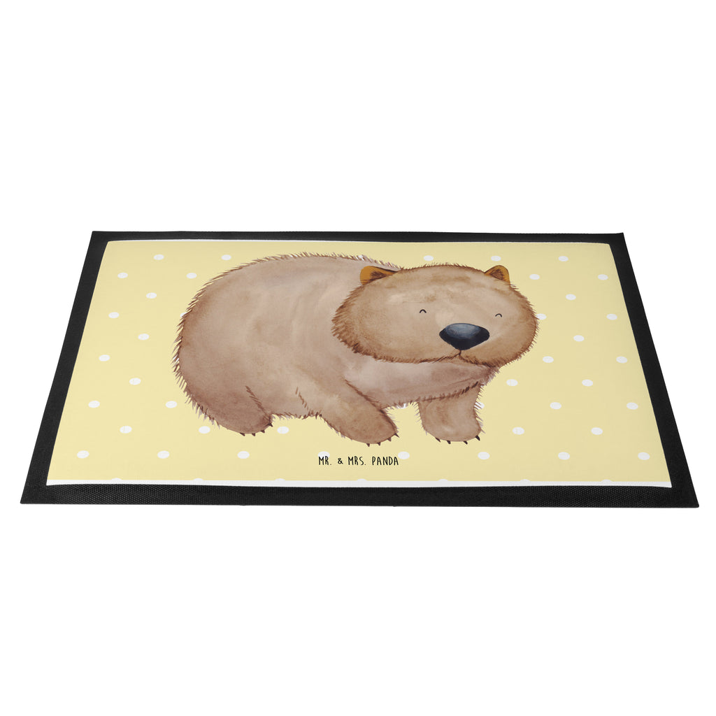 Fußmatte Wombat Türvorleger, Schmutzmatte, Fußabtreter, Matte, Schmutzfänger, Fußabstreifer, Schmutzfangmatte, Türmatte, Motivfußmatte, Haustürmatte, Vorleger, süße Tiermotive, gute Laune, lustige Sprüche, Tiere, Wombat, Das Leben ist schön, Motivation, Spruch, Australien