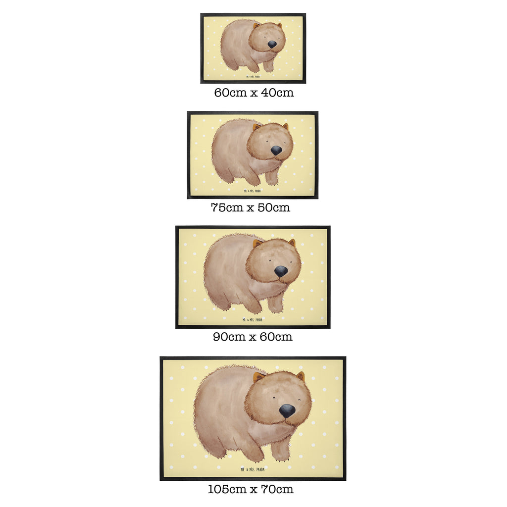 Fußmatte Wombat Türvorleger, Schmutzmatte, Fußabtreter, Matte, Schmutzfänger, Fußabstreifer, Schmutzfangmatte, Türmatte, Motivfußmatte, Haustürmatte, Vorleger, süße Tiermotive, gute Laune, lustige Sprüche, Tiere, Wombat, Das Leben ist schön, Motivation, Spruch, Australien