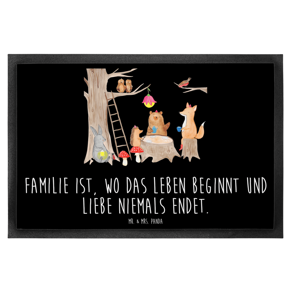 Fußmatte Waldtiere Picknick Türvorleger, Schmutzmatte, Fußabtreter, Matte, Schmutzfänger, Fußabstreifer, Schmutzfangmatte, Türmatte, Motivfußmatte, Haustürmatte, Vorleger, süße Tiermotive, gute Laune, lustige Sprüche, Tiere, Waldtiere, Picknick, Wald, Fuchs, Hase, Igel, Maus, Eichhörnchen