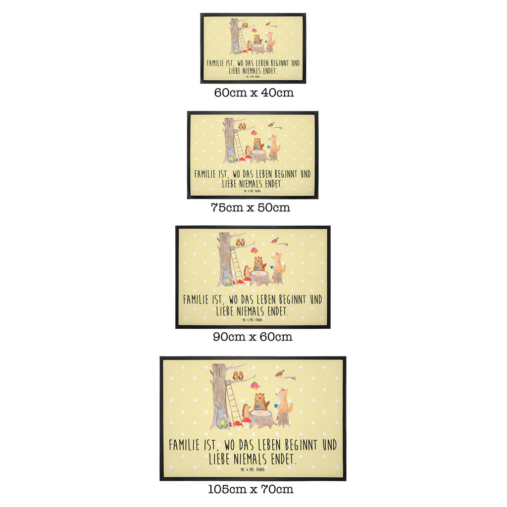 Fußmatte Waldtiere Picknick Türvorleger, Schmutzmatte, Fußabtreter, Matte, Schmutzfänger, Fußabstreifer, Schmutzfangmatte, Türmatte, Motivfußmatte, Haustürmatte, Vorleger, süße Tiermotive, gute Laune, lustige Sprüche, Tiere, Waldtiere, Picknick, Wald, Fuchs, Hase, Igel, Maus, Eichhörnchen