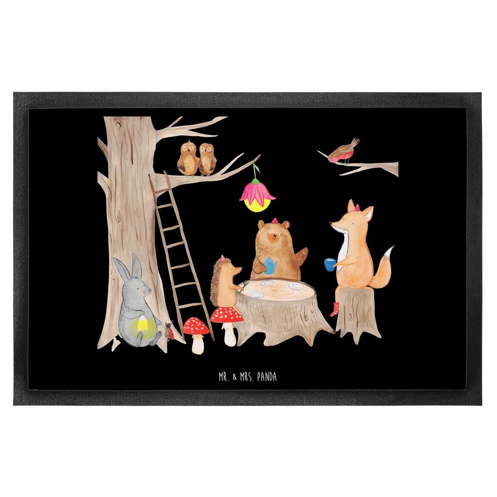 Fußmatte Waldtiere Picknick Türvorleger, Schmutzmatte, Fußabtreter, Matte, Schmutzfänger, Fußabstreifer, Schmutzfangmatte, Türmatte, Motivfußmatte, Haustürmatte, Vorleger, süße Tiermotive, gute Laune, lustige Sprüche, Tiere, Waldtiere, Picknick, Wald, Fuchs, Hase, Igel, Maus, Eichhörnchen