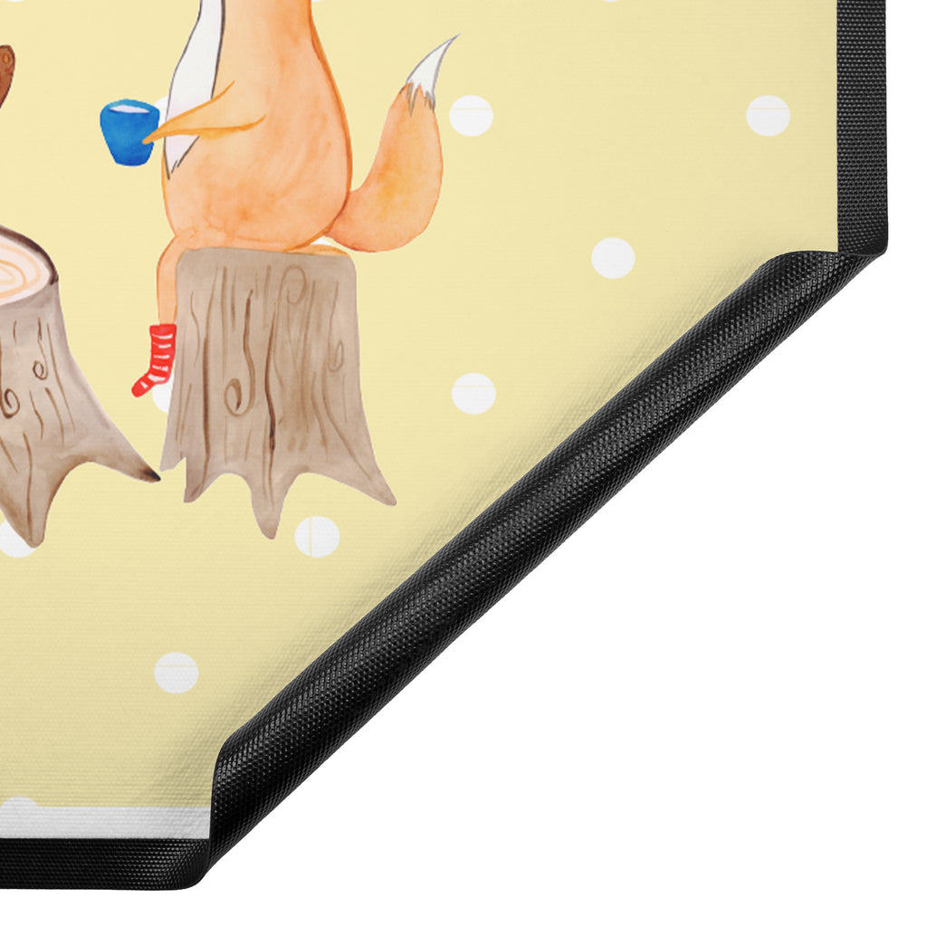 Fußmatte Waldtiere Picknick Türvorleger, Schmutzmatte, Fußabtreter, Matte, Schmutzfänger, Fußabstreifer, Schmutzfangmatte, Türmatte, Motivfußmatte, Haustürmatte, Vorleger, süße Tiermotive, gute Laune, lustige Sprüche, Tiere, Waldtiere, Picknick, Wald, Fuchs, Hase, Igel, Maus, Eichhörnchen