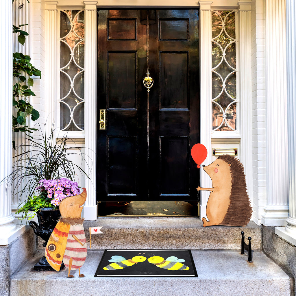 Fußmatte Biene Liebe  Türvorleger, Schmutzmatte, Fußabtreter, Matte, Schmutzfänger, Fußabstreifer, Schmutzfangmatte, Türmatte, Motivfußmatte,  Haustürmatte, Vorleger  Biene, Wespe, Hummel