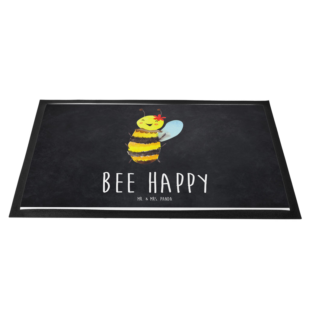 Fußmatte Biene Happy Türvorleger, Schmutzmatte, Fußabtreter, Matte, Schmutzfänger, Fußabstreifer, Schmutzfangmatte, Türmatte, Motivfußmatte, Haustürmatte, Vorleger, Biene, Wespe, Hummel