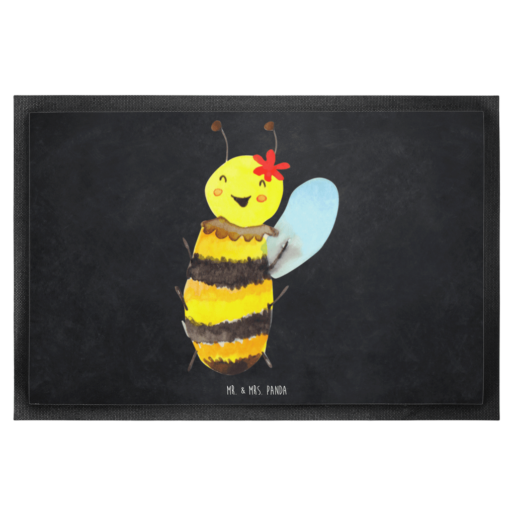 Fußmatte Biene Happy Türvorleger, Schmutzmatte, Fußabtreter, Matte, Schmutzfänger, Fußabstreifer, Schmutzfangmatte, Türmatte, Motivfußmatte, Haustürmatte, Vorleger, Biene, Wespe, Hummel