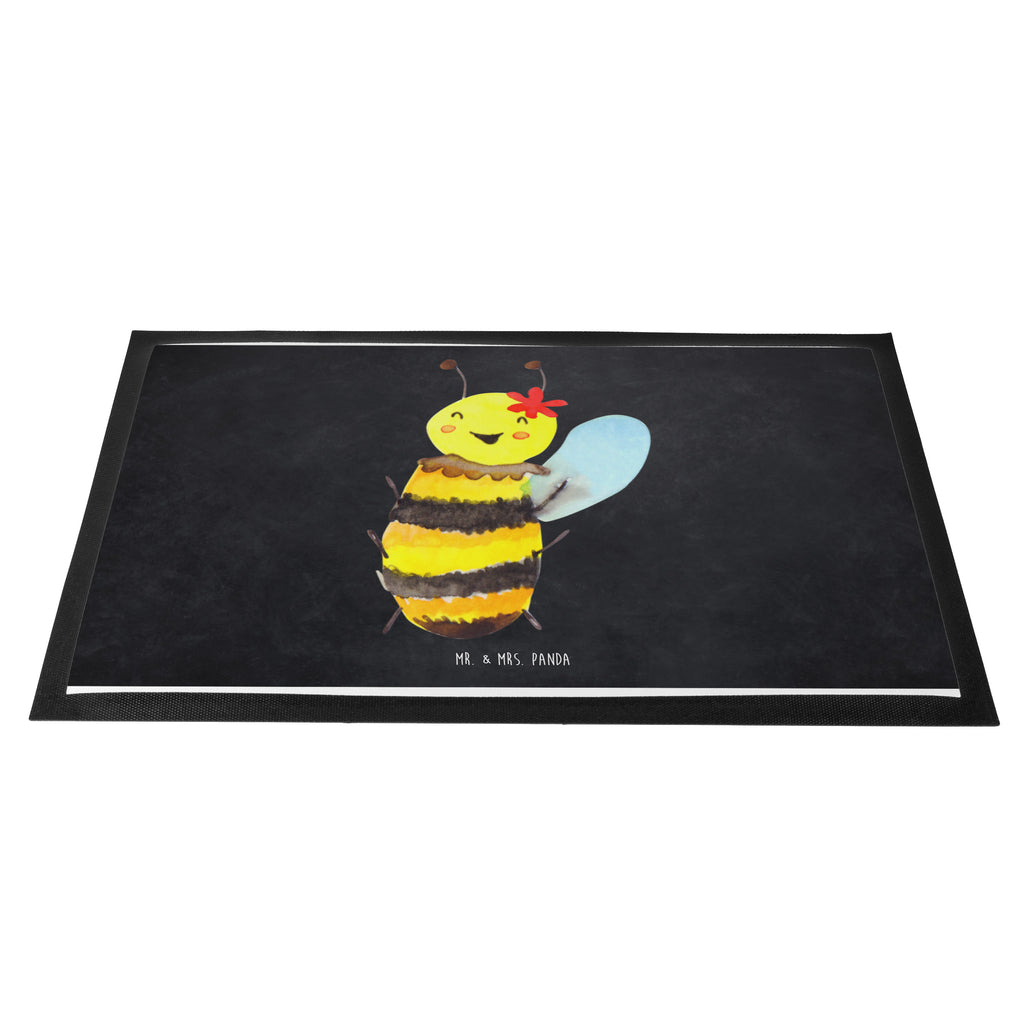 Fußmatte Biene Happy Türvorleger, Schmutzmatte, Fußabtreter, Matte, Schmutzfänger, Fußabstreifer, Schmutzfangmatte, Türmatte, Motivfußmatte, Haustürmatte, Vorleger, Biene, Wespe, Hummel