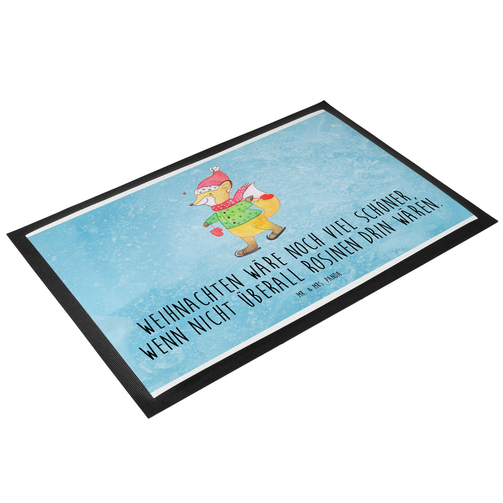Fußmatte Fuchs  Schlittschuhe Winter, Weihnachten, Weihnachtsmann, Heiligabend, Weihnachtstage, Weihnachtsbaum, Tannenbaum, Weihnachtszeit Türvorleger, Schmutzmatte, Fußabtreter, Matte, Schmutzfänger, Fußabstreifer, Schmutzfangmatte, Türmatte, Motivfußmatte,  Haustürmatte, Vorleger  Winter, Weihnachten, Weihnachtsdeko, Nikolaus, Advent, Heiligabend, Wintermotiv