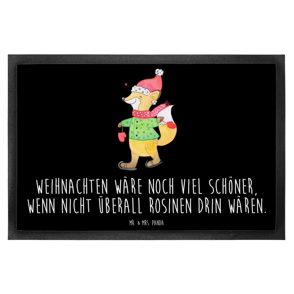 Fußmatte Fuchs  Schlittschuhe Winter, Weihnachten, Weihnachtsmann, Heiligabend, Weihnachtstage, Weihnachtsbaum, Tannenbaum, Weihnachtszeit Türvorleger, Schmutzmatte, Fußabtreter, Matte, Schmutzfänger, Fußabstreifer, Schmutzfangmatte, Türmatte, Motivfußmatte,  Haustürmatte, Vorleger  Winter, Weihnachten, Weihnachtsdeko, Nikolaus, Advent, Heiligabend, Wintermotiv