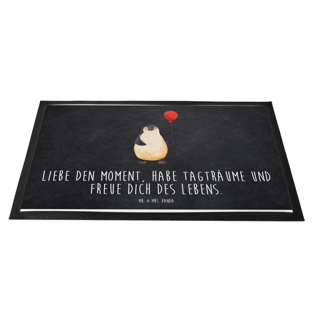 Fußmatte Pinguin Luftballon Türvorleger, Schmutzmatte, Fußabtreter, Matte, Schmutzfänger, Fußabstreifer, Schmutzfangmatte, Türmatte, Motivfußmatte, Haustürmatte, Vorleger, Pinguin, Pinguine, Luftballon, Tagträume, Lebenslust, Geschenk Freundin, Geschenkidee, beste Freundin, Motivation, Neustart, neues Leben, Liebe, Glück