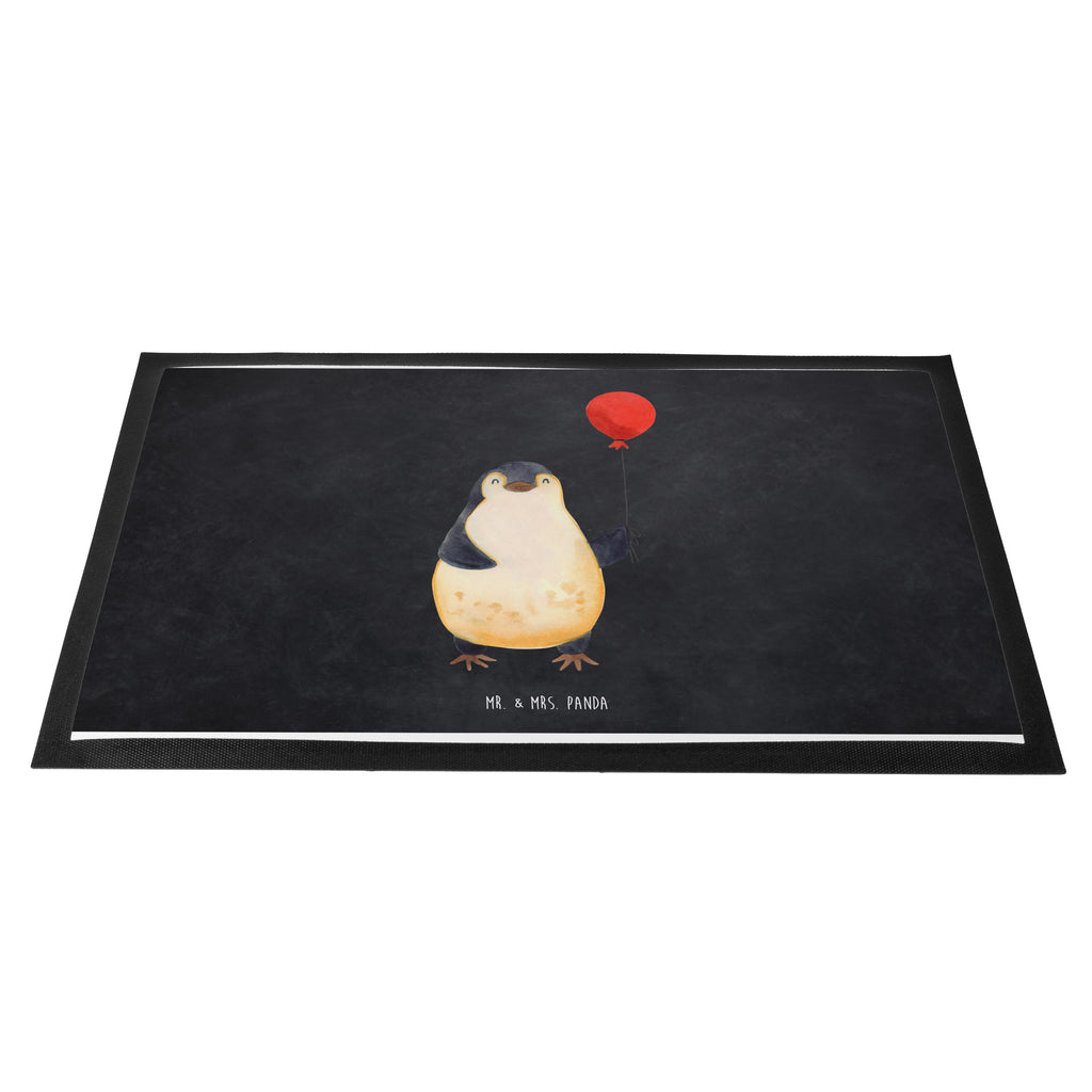 Fußmatte Pinguin Luftballon Türvorleger, Schmutzmatte, Fußabtreter, Matte, Schmutzfänger, Fußabstreifer, Schmutzfangmatte, Türmatte, Motivfußmatte, Haustürmatte, Vorleger, Pinguin, Pinguine, Luftballon, Tagträume, Lebenslust, Geschenk Freundin, Geschenkidee, beste Freundin, Motivation, Neustart, neues Leben, Liebe, Glück