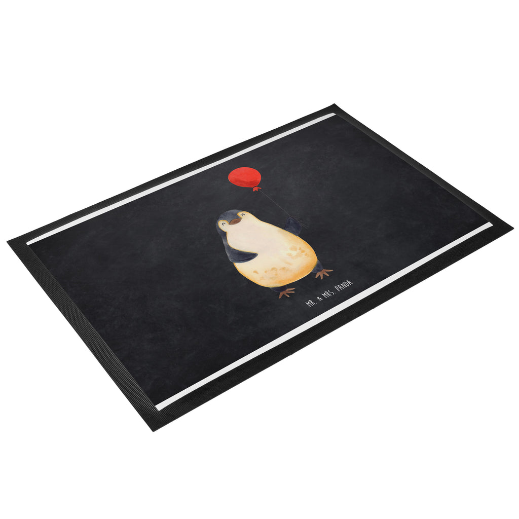 Fußmatte Pinguin Luftballon Türvorleger, Schmutzmatte, Fußabtreter, Matte, Schmutzfänger, Fußabstreifer, Schmutzfangmatte, Türmatte, Motivfußmatte, Haustürmatte, Vorleger, Pinguin, Pinguine, Luftballon, Tagträume, Lebenslust, Geschenk Freundin, Geschenkidee, beste Freundin, Motivation, Neustart, neues Leben, Liebe, Glück