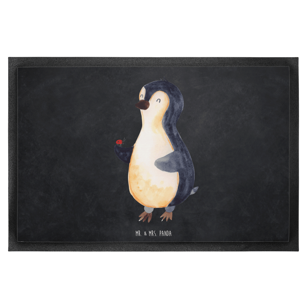 Fußmatte Pinguin Marienkäfer Türvorleger, Schmutzmatte, Fußabtreter, Matte, Schmutzfänger, Fußabstreifer, Schmutzfangmatte, Türmatte, Motivfußmatte, Haustürmatte, Vorleger, Pinguin, Pinguine, Marienkäfer, Liebe, Wunder, Glück, Freude, Lebensfreude
