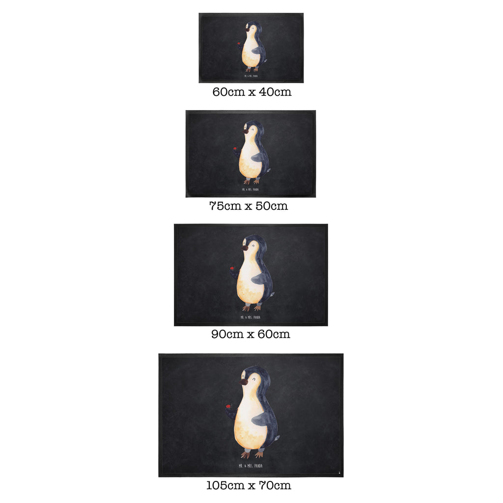 Fußmatte Pinguin Marienkäfer Türvorleger, Schmutzmatte, Fußabtreter, Matte, Schmutzfänger, Fußabstreifer, Schmutzfangmatte, Türmatte, Motivfußmatte, Haustürmatte, Vorleger, Pinguin, Pinguine, Marienkäfer, Liebe, Wunder, Glück, Freude, Lebensfreude