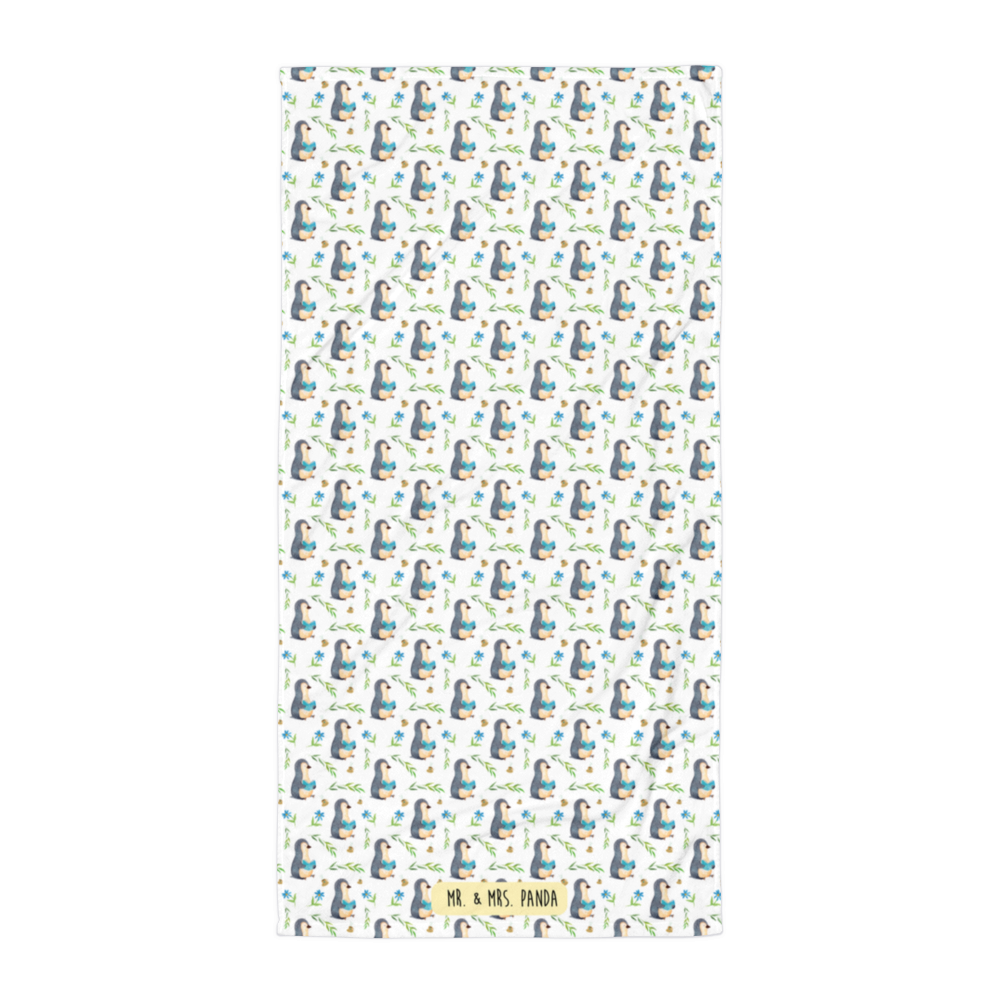 XL Badehandtuch Pinguin Buch Handtuch, Badetuch, Duschtuch, Strandtuch, Saunatuch, Pinguin, Pinguine, Buch, Lesen, Bücherwurm, Nichtstun, Faulenzen, Ferien, Urlaub, Freizeit