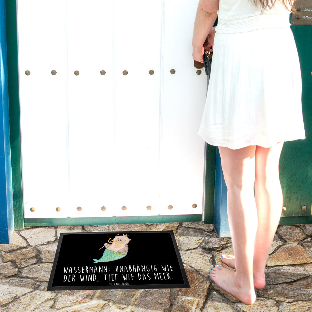 Fußmatte Wassermann Astrologie Wassermann, Sternzeichen, Geburtstagsgeschenk, Geschenk, Astrologie Türvorleger, Schmutzmatte, Fußabtreter, Matte, Schmutzfänger, Fußabstreifer, Schmutzfangmatte, Türmatte, Motivfußmatte,  Haustürmatte, Vorleger  