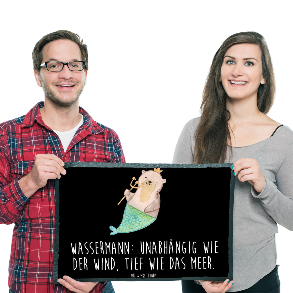 Fußmatte Wassermann Astrologie Wassermann, Sternzeichen, Geburtstagsgeschenk, Geschenk, Astrologie Türvorleger, Schmutzmatte, Fußabtreter, Matte, Schmutzfänger, Fußabstreifer, Schmutzfangmatte, Türmatte, Motivfußmatte,  Haustürmatte, Vorleger  