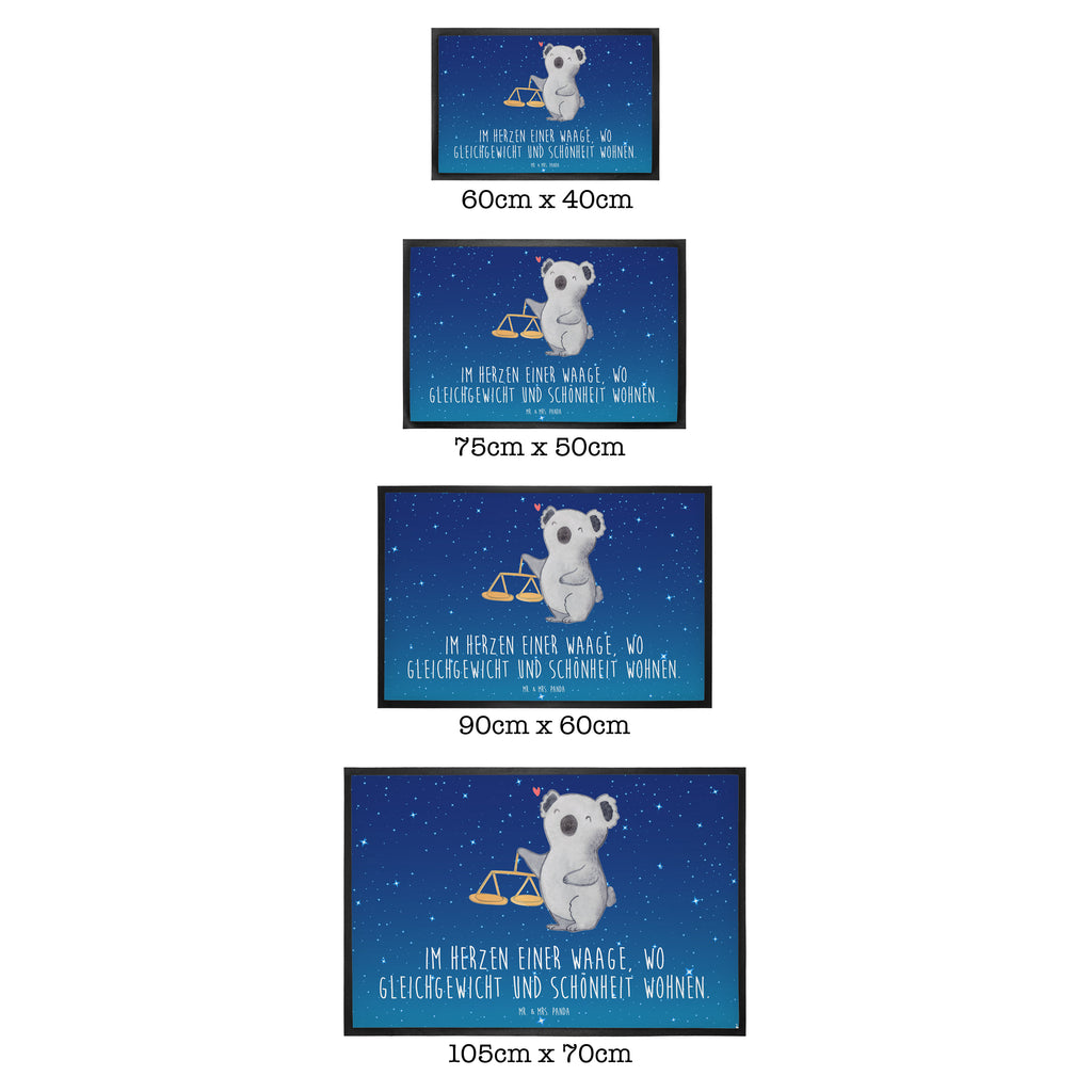 Fußmatte Waage Astrologie Waage, Sternzeichen, Astrologie, Tierkreiszeichen, Geschenk zum Geburtstag, Geburtstagsgeschenk, Geschenk Türvorleger, Schmutzmatte, Fußabtreter, Matte, Schmutzfänger, Fußabstreifer, Schmutzfangmatte, Türmatte, Motivfußmatte,  Haustürmatte, Vorleger  
