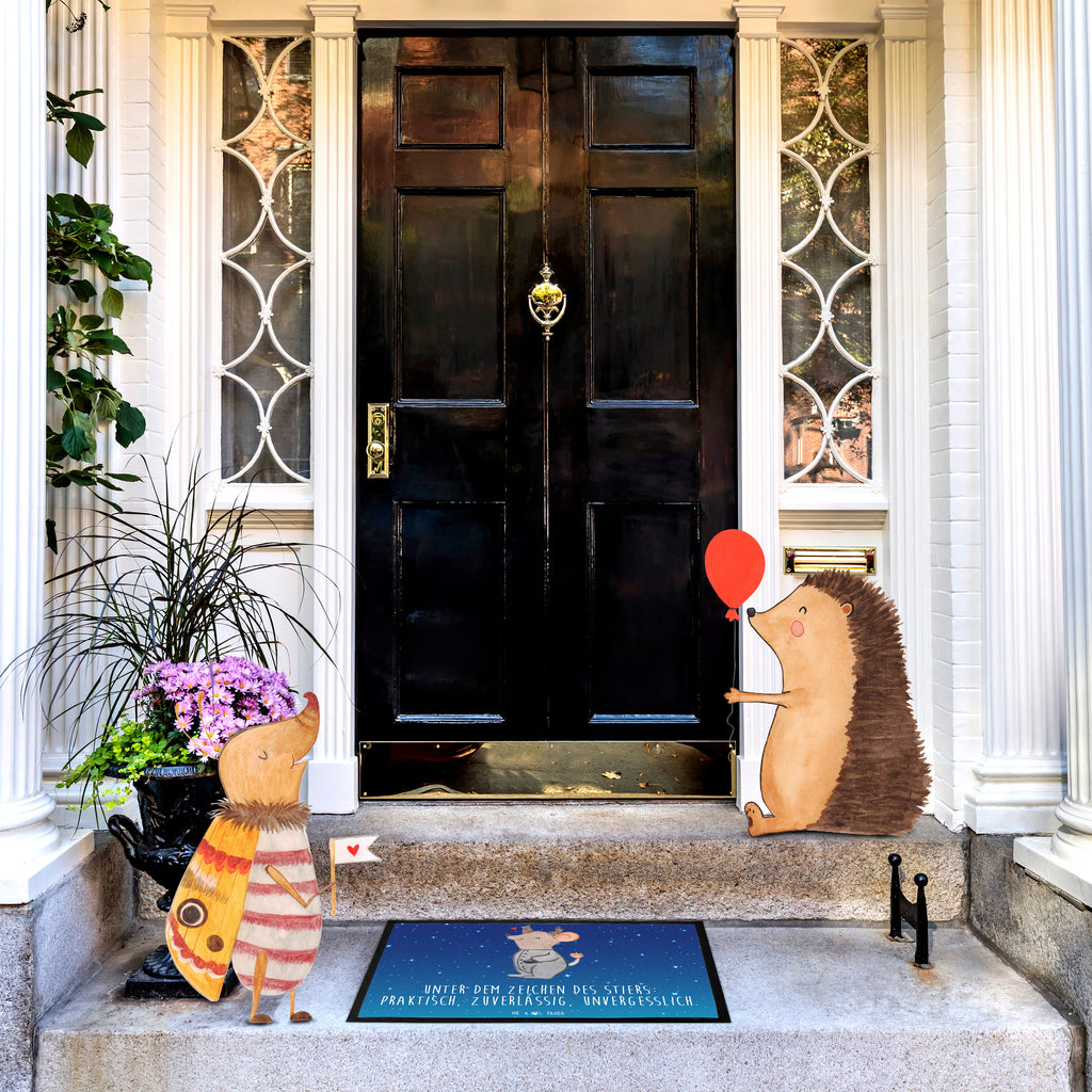 Fußmatte Stier Astrologie Stier, Sternzeichen, Astrologie, Tierkreiszeichen, Geburtstagsgeschenk, Geschenk, Geschenkidee zum Geburtstag Türvorleger, Schmutzmatte, Fußabtreter, Matte, Schmutzfänger, Fußabstreifer, Schmutzfangmatte, Türmatte, Motivfußmatte,  Haustürmatte, Vorleger  