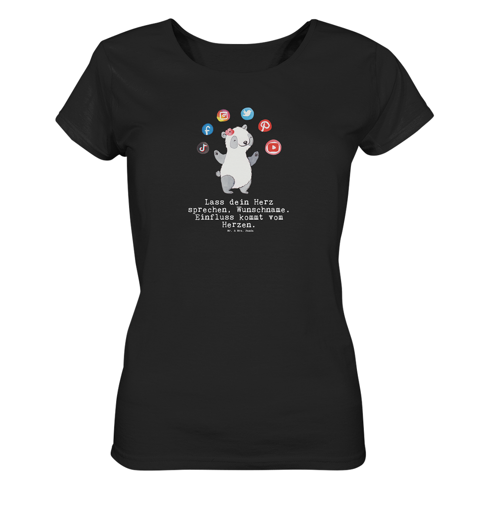 Personalisiertes Shirt Damen Influencerin mit Herz T-Shirt, Shirt, Tshirt, Lustiges T-Shirt, T-Shirt mit Spruch, Party, Junggesellenabschied, Jubiläum, Geburstag, Herrn, Damen, Männer, Frauen, Schlafshirt, Nachthemd, Sprüche, Beruf, Ausbildung, Abschied, Rente, Kollege, Kollegin, Geschenk, Schenken, Arbeitskollege, Mitarbeiter, Firma, Danke, Dankeschön