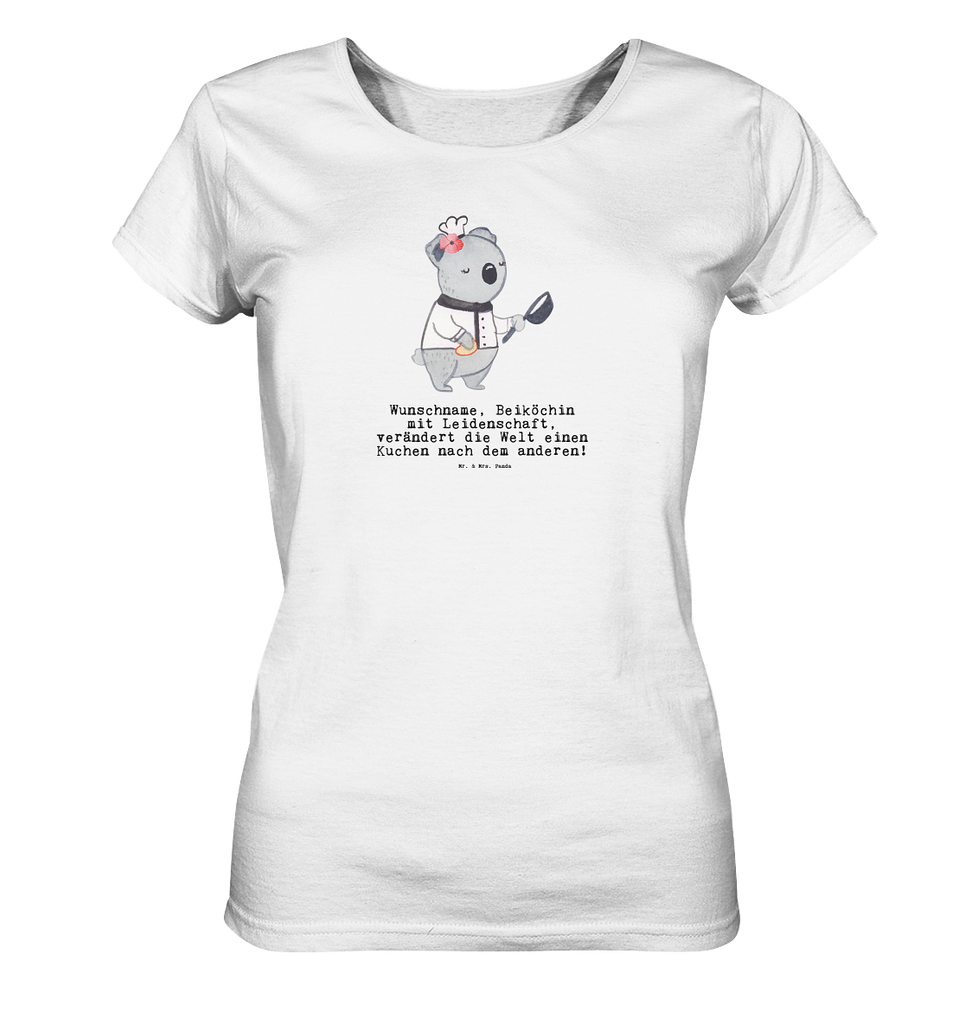 Personalisiertes Shirt Damen Beiköchin mit Herz T-Shirt, Shirt, Tshirt, Lustiges T-Shirt, T-Shirt mit Spruch, Party, Junggesellenabschied, Jubiläum, Geburstag, Herrn, Damen, Männer, Frauen, Schlafshirt, Nachthemd, Sprüche, Beruf, Ausbildung, Abschied, Rente, Kollege, Kollegin, Geschenk, Schenken, Arbeitskollege, Mitarbeiter, Firma, Danke, Dankeschön, Beiköchin, Spülhilfe, Hilfsköchin, Jungkoch, Küchenhilfe, Gastronomie, Restaurant, Köchin
