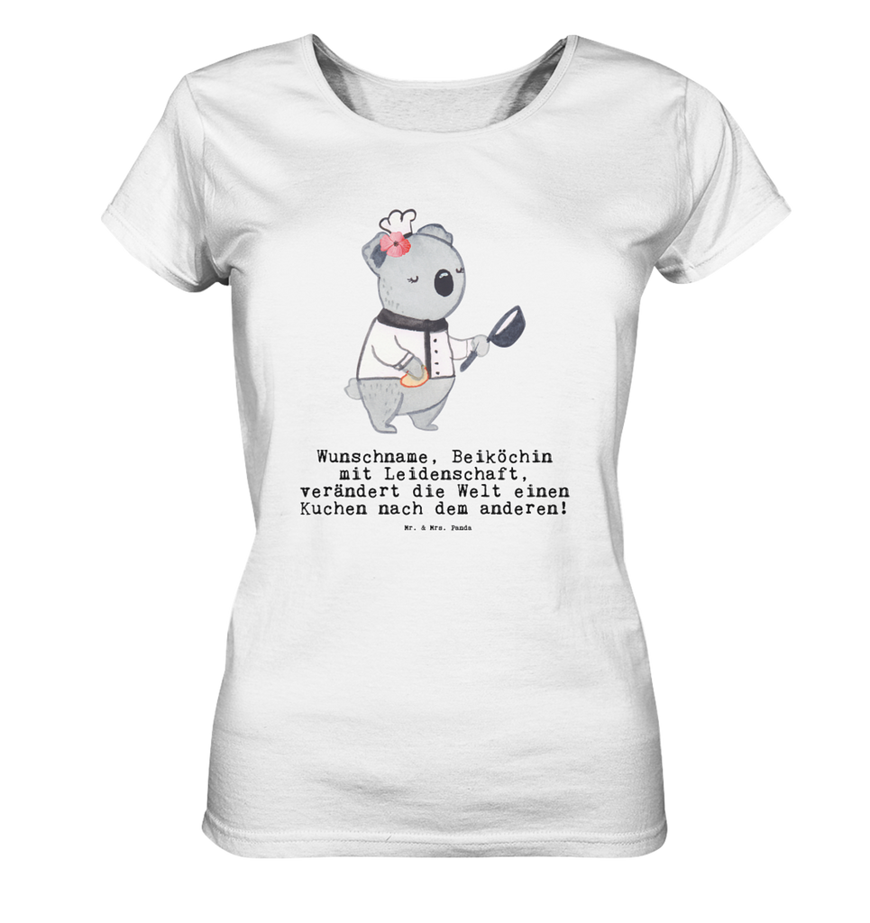 Personalisiertes Shirt Damen Beiköchin mit Herz T-Shirt, Shirt, Tshirt, Lustiges T-Shirt, T-Shirt mit Spruch, Party, Junggesellenabschied, Jubiläum, Geburstag, Herrn, Damen, Männer, Frauen, Schlafshirt, Nachthemd, Sprüche, Beruf, Ausbildung, Abschied, Rente, Kollege, Kollegin, Geschenk, Schenken, Arbeitskollege, Mitarbeiter, Firma, Danke, Dankeschön, Beiköchin, Spülhilfe, Hilfsköchin, Jungkoch, Küchenhilfe, Gastronomie, Restaurant, Köchin