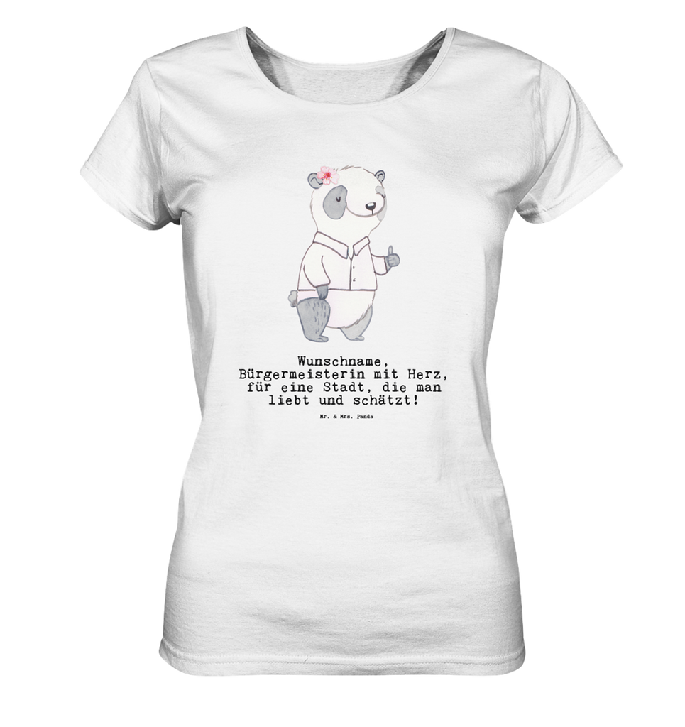 Personalisiertes Shirt Damen Bürgermeisterin mit Herz T-Shirt, Shirt, Tshirt, Lustiges T-Shirt, T-Shirt mit Spruch, Party, Junggesellenabschied, Jubiläum, Geburstag, Herrn, Damen, Männer, Frauen, Schlafshirt, Nachthemd, Sprüche, Beruf, Ausbildung, Abschied, Rente, Kollege, Kollegin, Geschenk, Schenken, Arbeitskollege, Mitarbeiter, Firma, Danke, Dankeschön, Bürgermeisterin Geschenk zum Amtsantritt, Amtseinführung, Bürgermeisterwahl, Stadt, Gemeinde, Wahlen, Oberbürgermeisterin, Rathaus