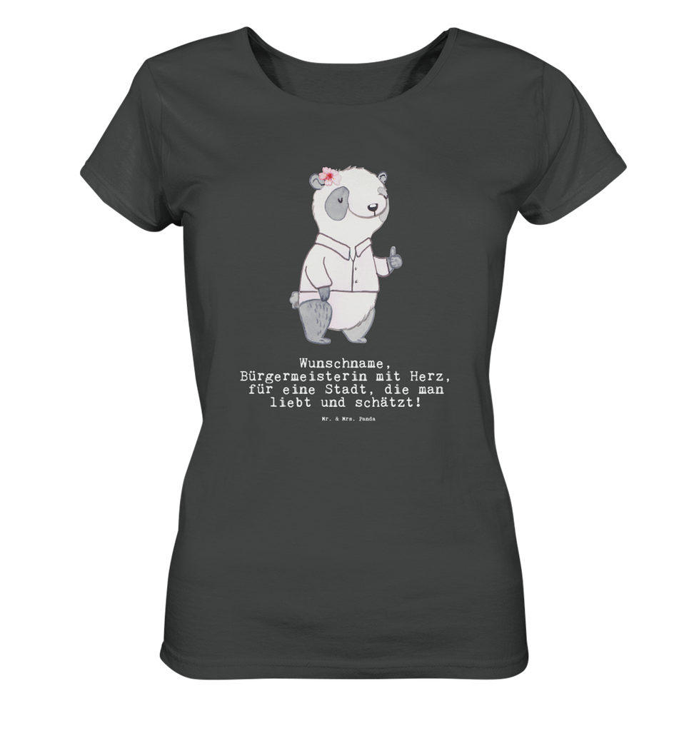 Personalisiertes Shirt Damen Bürgermeisterin mit Herz T-Shirt, Shirt, Tshirt, Lustiges T-Shirt, T-Shirt mit Spruch, Party, Junggesellenabschied, Jubiläum, Geburstag, Herrn, Damen, Männer, Frauen, Schlafshirt, Nachthemd, Sprüche, Beruf, Ausbildung, Abschied, Rente, Kollege, Kollegin, Geschenk, Schenken, Arbeitskollege, Mitarbeiter, Firma, Danke, Dankeschön, Bürgermeisterin Geschenk zum Amtsantritt, Amtseinführung, Bürgermeisterwahl, Stadt, Gemeinde, Wahlen, Oberbürgermeisterin, Rathaus