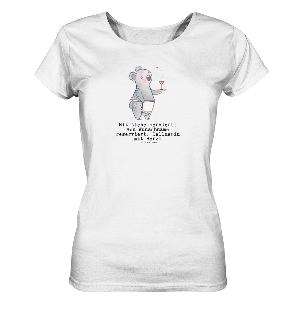 Personalisiertes Shirt Damen Kellnerin mit Herz T-Shirt, Shirt, Tshirt, Lustiges T-Shirt, T-Shirt mit Spruch, Party, Junggesellenabschied, Jubiläum, Geburstag, Herrn, Damen, Männer, Frauen, Schlafshirt, Nachthemd, Sprüche, Beruf, Ausbildung, Abschied, Rente, Kollege, Kollegin, Geschenk, Schenken, Arbeitskollege, Mitarbeiter, Firma, Danke, Dankeschön, Kellnerin, Servicekraft, Restaurant