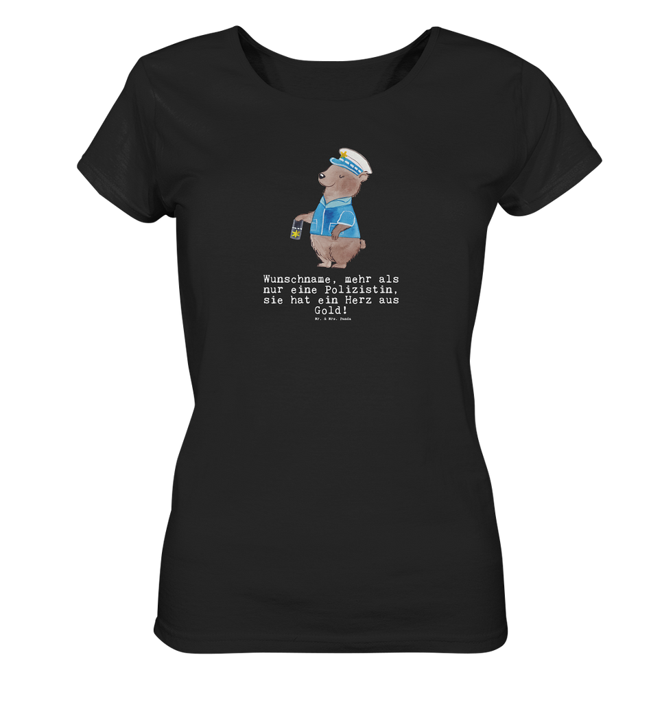 Personalisiertes Shirt Damen Polizistin mit Herz T-Shirt, Shirt, Tshirt, Lustiges T-Shirt, T-Shirt mit Spruch, Party, Junggesellenabschied, Jubiläum, Geburstag, Herrn, Damen, Männer, Frauen, Schlafshirt, Nachthemd, Sprüche, Beruf, Ausbildung, Abschied, Rente, Kollege, Kollegin, Geschenk, Schenken, Arbeitskollege, Mitarbeiter, Firma, Danke, Dankeschön, Polizistin, Polizeibeamtin, Wachfrau, Cop, Polizei, Studium