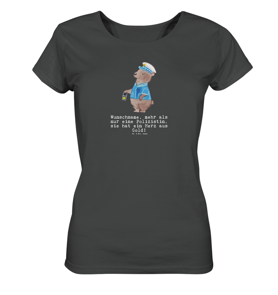 Personalisiertes Shirt Damen Polizistin mit Herz T-Shirt, Shirt, Tshirt, Lustiges T-Shirt, T-Shirt mit Spruch, Party, Junggesellenabschied, Jubiläum, Geburstag, Herrn, Damen, Männer, Frauen, Schlafshirt, Nachthemd, Sprüche, Beruf, Ausbildung, Abschied, Rente, Kollege, Kollegin, Geschenk, Schenken, Arbeitskollege, Mitarbeiter, Firma, Danke, Dankeschön, Polizistin, Polizeibeamtin, Wachfrau, Cop, Polizei, Studium