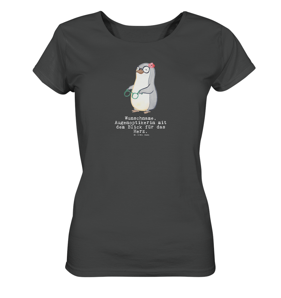 Personalisiertes Shirt Damen Augenoptikerin mit Herz T-Shirt, Shirt, Tshirt, Lustiges T-Shirt, T-Shirt mit Spruch, Party, Junggesellenabschied, Jubiläum, Geburstag, Herrn, Damen, Männer, Frauen, Schlafshirt, Nachthemd, Sprüche, Beruf, Ausbildung, Abschied, Rente, Kollege, Kollegin, Geschenk, Schenken, Arbeitskollege, Mitarbeiter, Firma, Danke, Dankeschön, Augenoptikerin, Optikerin, Augenärztin, Optometristin, Brillenverkäuferin, Brillengeschäft, Eröffnung