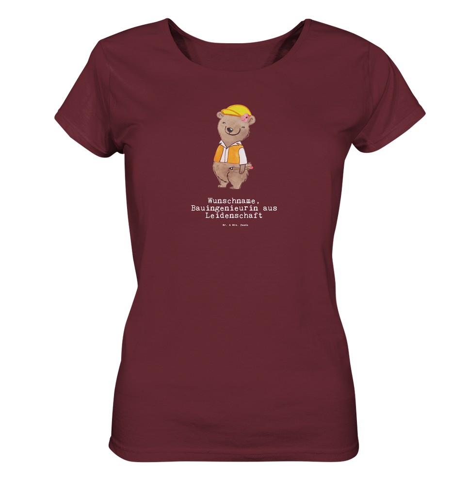 Personalisiertes Shirt Damen Bauingenieurin aus Leidenschaft T-Shirt, Shirt, Tshirt, Lustiges T-Shirt, T-Shirt mit Spruch, Party, Junggesellenabschied, Jubiläum, Geburstag, Herrn, Damen, Männer, Frauen, Schlafshirt, Nachthemd, Sprüche, Beruf, Ausbildung, Abschied, Rente, Kollege, Kollegin, Geschenk, Schenken, Arbeitskollege, Mitarbeiter, Firma, Danke, Dankeschön, Bauingenieurin, Statikerin, Ingeniuerin, Baustelle, Studium