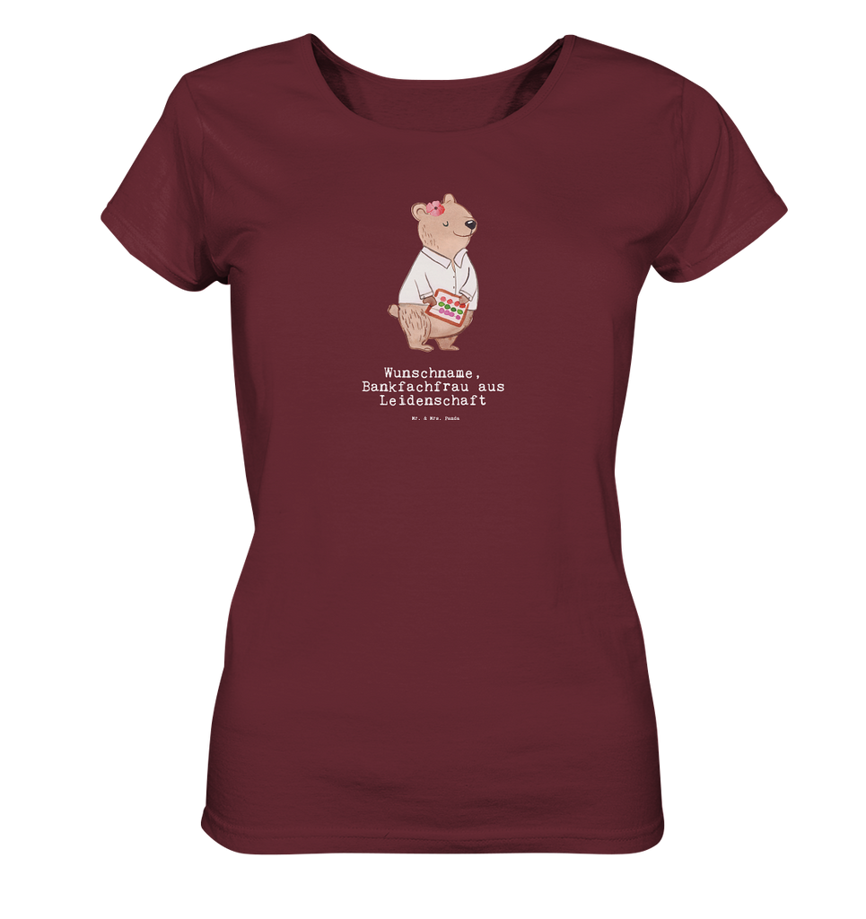 Personalisiertes Shirt Damen Bankfachfrau aus Leidenschaft T-Shirt, Shirt, Tshirt, Lustiges T-Shirt, T-Shirt mit Spruch, Party, Junggesellenabschied, Jubiläum, Geburstag, Herrn, Damen, Männer, Frauen, Schlafshirt, Nachthemd, Sprüche, Beruf, Ausbildung, Abschied, Rente, Kollege, Kollegin, Geschenk, Schenken, Arbeitskollege, Mitarbeiter, Firma, Danke, Dankeschön, Bankfachfrau, Bankangestellte, Bänkerin, Bankberaterin