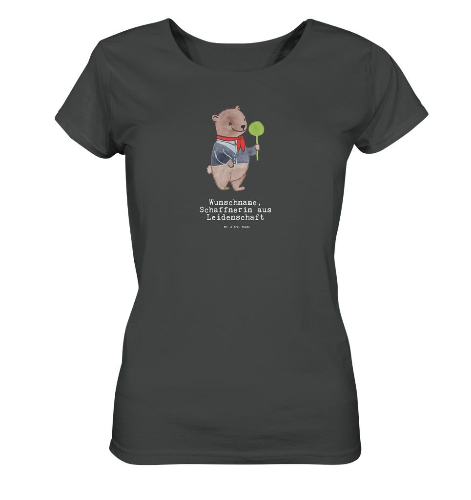 Personalisiertes Shirt Damen Schaffnerin aus Leidenschaft T-Shirt, Shirt, Tshirt, Lustiges T-Shirt, T-Shirt mit Spruch, Party, Junggesellenabschied, Jubiläum, Geburstag, Herrn, Damen, Männer, Frauen, Schlafshirt, Nachthemd, Sprüche, Beruf, Ausbildung, Abschied, Rente, Kollege, Kollegin, Geschenk, Schenken, Arbeitskollege, Mitarbeiter, Firma, Danke, Dankeschön