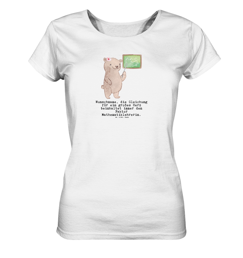 Personalisiertes Shirt Damen Mathematiklehrerin mit Herz T-Shirt, Shirt, Tshirt, Lustiges T-Shirt, T-Shirt mit Spruch, Party, Junggesellenabschied, Jubiläum, Geburstag, Herrn, Damen, Männer, Frauen, Schlafshirt, Nachthemd, Sprüche, Beruf, Ausbildung, Abschied, Rente, Kollege, Kollegin, Geschenk, Schenken, Arbeitskollege, Mitarbeiter, Firma, Danke, Dankeschön, Mathematiklehrerin, Lehramtstudent, Referendariat, Mathelehrerin, Matheunterricht, Mathe, Lehrer