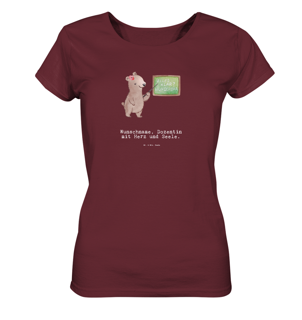 Personalisiertes Shirt Damen Dozentin mit Herz T-Shirt, Shirt, Tshirt, Lustiges T-Shirt, T-Shirt mit Spruch, Party, Junggesellenabschied, Jubiläum, Geburstag, Herrn, Damen, Männer, Frauen, Schlafshirt, Nachthemd, Sprüche, Beruf, Ausbildung, Abschied, Rente, Kollege, Kollegin, Geschenk, Schenken, Arbeitskollege, Mitarbeiter, Firma, Danke, Dankeschön, Dozentin, Professorin, Universität, Vorlesung, Tutorin, Akademikerin, Uni, Unterricht