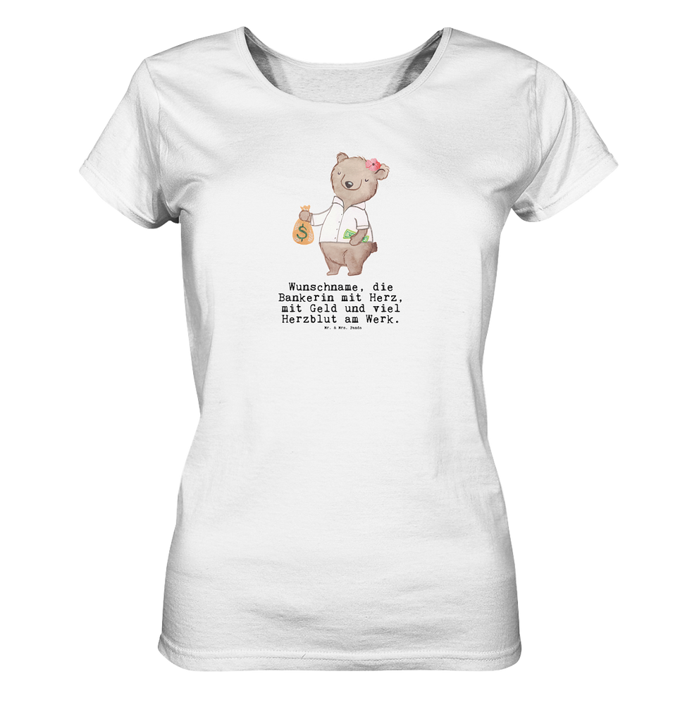 Personalisiertes Shirt Damen Bänkerin mit Herz T-Shirt, Shirt, Tshirt, Lustiges T-Shirt, T-Shirt mit Spruch, Party, Junggesellenabschied, Jubiläum, Geburstag, Herrn, Damen, Männer, Frauen, Schlafshirt, Nachthemd, Sprüche, Beruf, Ausbildung, Abschied, Rente, Kollege, Kollegin, Geschenk, Schenken, Arbeitskollege, Mitarbeiter, Firma, Danke, Dankeschön, Bänkerin, Bankfachfrau, Bankangestellte, Bankberaterin