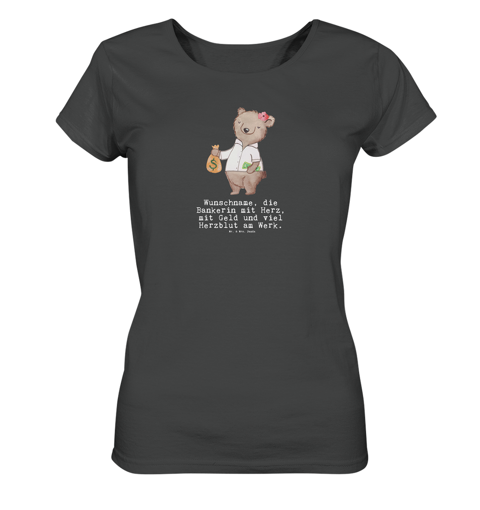 Personalisiertes Shirt Damen Bänkerin mit Herz T-Shirt, Shirt, Tshirt, Lustiges T-Shirt, T-Shirt mit Spruch, Party, Junggesellenabschied, Jubiläum, Geburstag, Herrn, Damen, Männer, Frauen, Schlafshirt, Nachthemd, Sprüche, Beruf, Ausbildung, Abschied, Rente, Kollege, Kollegin, Geschenk, Schenken, Arbeitskollege, Mitarbeiter, Firma, Danke, Dankeschön, Bänkerin, Bankfachfrau, Bankangestellte, Bankberaterin