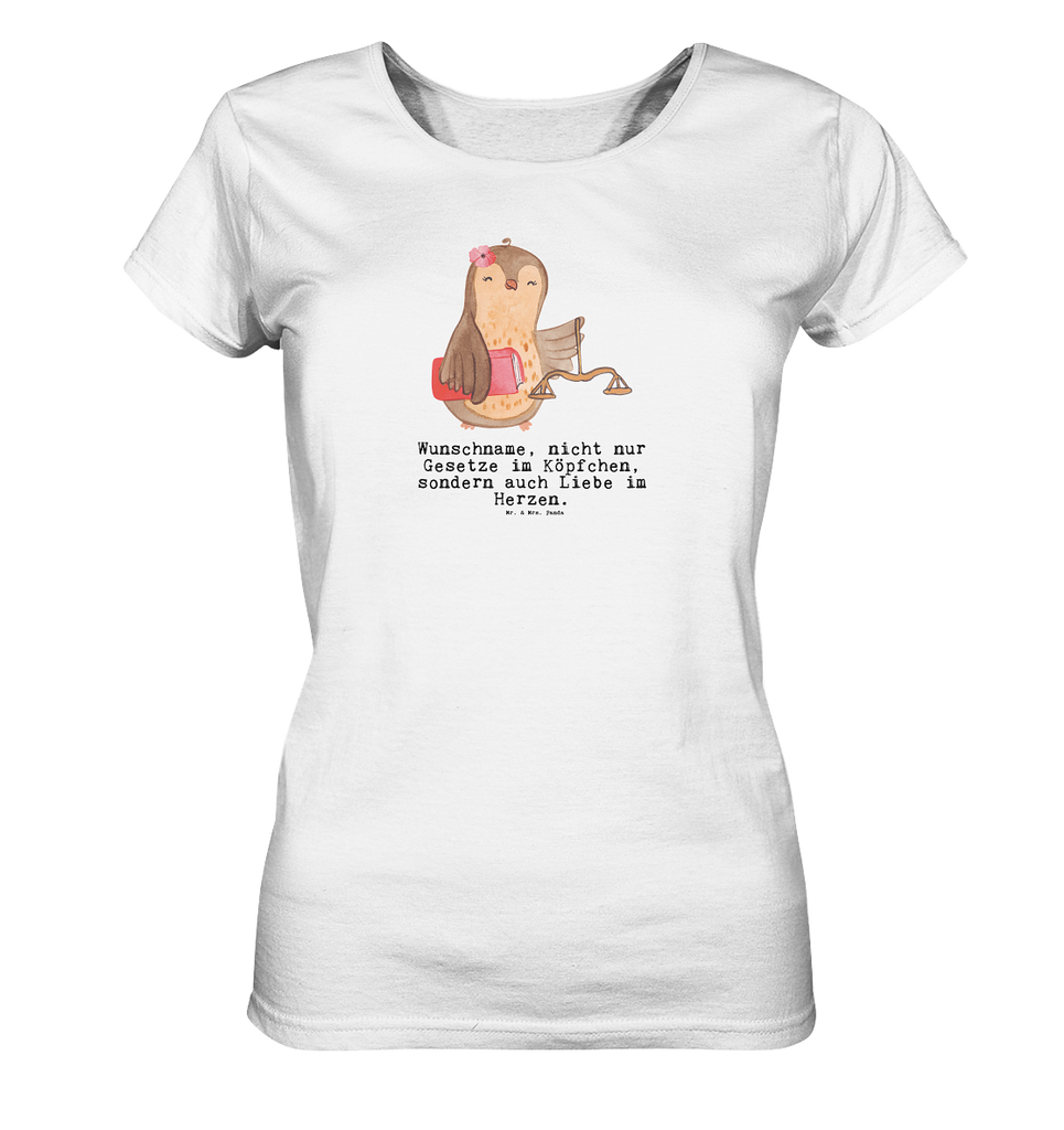 Personalisiertes Shirt Damen Juristin mit Herz T-Shirt, Shirt, Tshirt, Lustiges T-Shirt, T-Shirt mit Spruch, Party, Junggesellenabschied, Jubiläum, Geburstag, Herrn, Damen, Männer, Frauen, Schlafshirt, Nachthemd, Sprüche, Beruf, Ausbildung, Abschied, Rente, Kollege, Kollegin, Geschenk, Schenken, Arbeitskollege, Mitarbeiter, Firma, Danke, Dankeschön, Juristin, Anwältin, Jura Studium, Master of laws, Staatsexamen, Jurastudent, Anwaltskanzlei