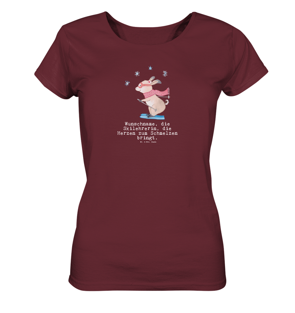 Personalisiertes Shirt Damen Skilehrerin mit Herz T-Shirt, Shirt, Tshirt, Lustiges T-Shirt, T-Shirt mit Spruch, Party, Junggesellenabschied, Jubiläum, Geburstag, Herrn, Damen, Männer, Frauen, Schlafshirt, Nachthemd, Sprüche, Beruf, Ausbildung, Abschied, Rente, Kollege, Kollegin, Geschenk, Schenken, Arbeitskollege, Mitarbeiter, Firma, Danke, Dankeschön