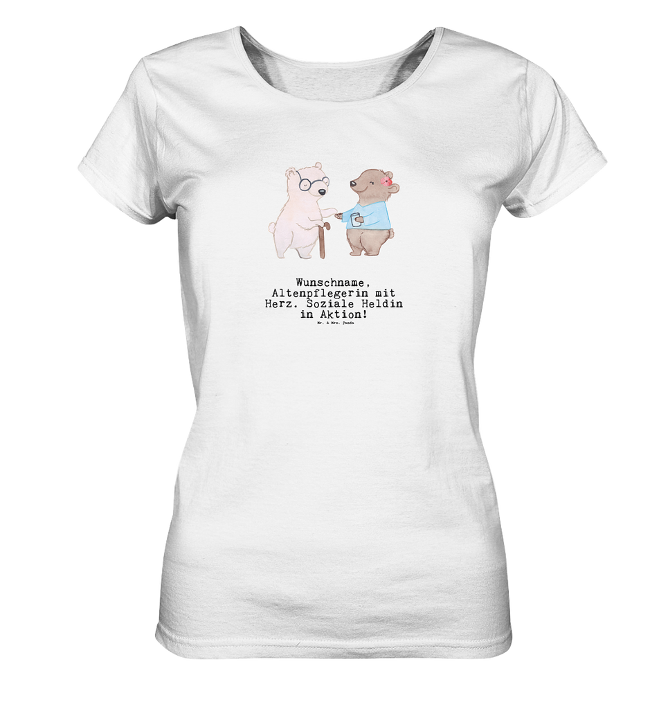 Personalisiertes Shirt Damen Altenpflegerin mit Herz T-Shirt, Shirt, Tshirt, Lustiges T-Shirt, T-Shirt mit Spruch, Party, Junggesellenabschied, Jubiläum, Geburstag, Herrn, Damen, Männer, Frauen, Schlafshirt, Nachthemd, Sprüche, Beruf, Ausbildung, Abschied, Rente, Kollege, Kollegin, Geschenk, Schenken, Arbeitskollege, Mitarbeiter, Firma, Danke, Dankeschön, Altenpflegerin, Pflegerin, Altenheim Eröffnung