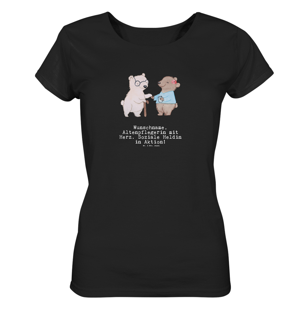 Personalisiertes Shirt Damen Altenpflegerin mit Herz T-Shirt, Shirt, Tshirt, Lustiges T-Shirt, T-Shirt mit Spruch, Party, Junggesellenabschied, Jubiläum, Geburstag, Herrn, Damen, Männer, Frauen, Schlafshirt, Nachthemd, Sprüche, Beruf, Ausbildung, Abschied, Rente, Kollege, Kollegin, Geschenk, Schenken, Arbeitskollege, Mitarbeiter, Firma, Danke, Dankeschön, Altenpflegerin, Pflegerin, Altenheim Eröffnung